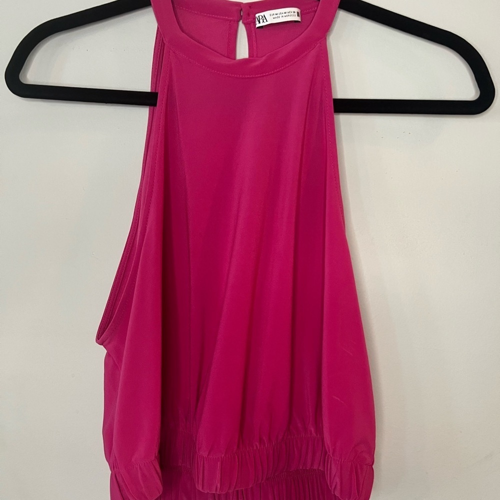 Zara Women's Pink Sleeveless Top